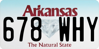 AR license plate 678WHY
