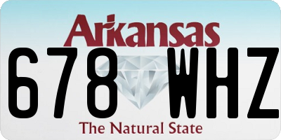 AR license plate 678WHZ