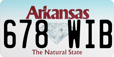 AR license plate 678WIB