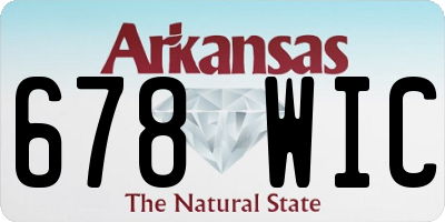 AR license plate 678WIC