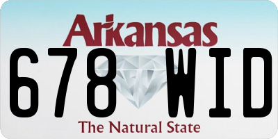 AR license plate 678WID