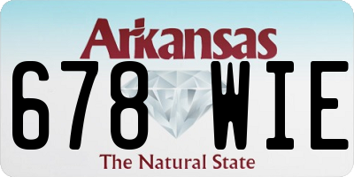 AR license plate 678WIE