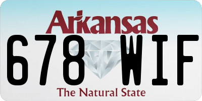AR license plate 678WIF