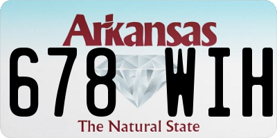 AR license plate 678WIH