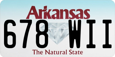 AR license plate 678WII