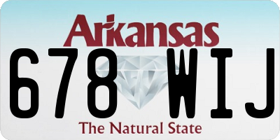 AR license plate 678WIJ