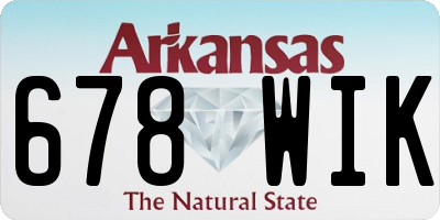 AR license plate 678WIK