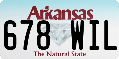 AR license plate 678WIL