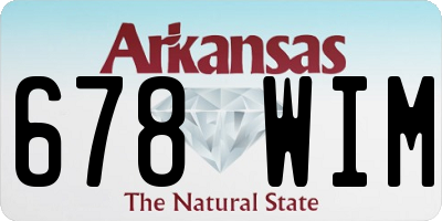 AR license plate 678WIM