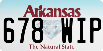 AR license plate 678WIP
