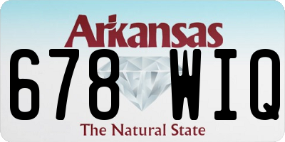 AR license plate 678WIQ