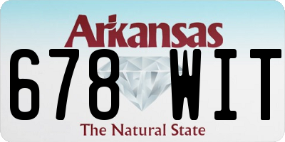 AR license plate 678WIT