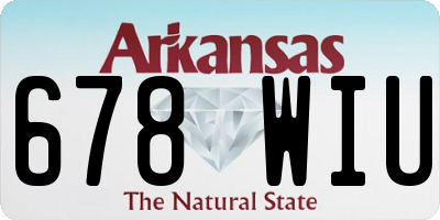 AR license plate 678WIU