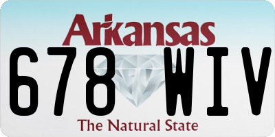 AR license plate 678WIV