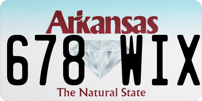 AR license plate 678WIX