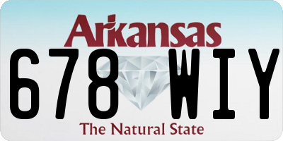 AR license plate 678WIY