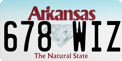 AR license plate 678WIZ