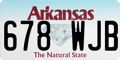 AR license plate 678WJB
