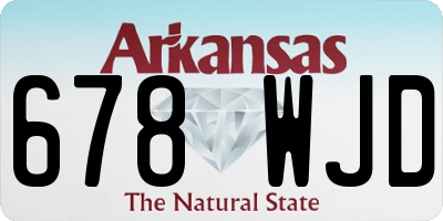 AR license plate 678WJD