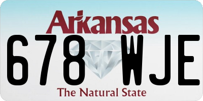 AR license plate 678WJE