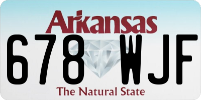 AR license plate 678WJF