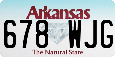 AR license plate 678WJG