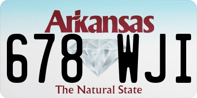 AR license plate 678WJI