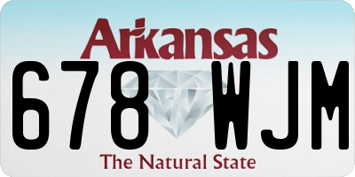 AR license plate 678WJM