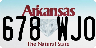 AR license plate 678WJO