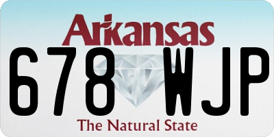 AR license plate 678WJP