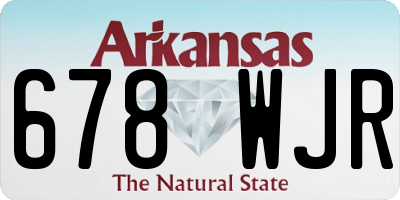 AR license plate 678WJR