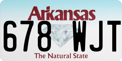 AR license plate 678WJT