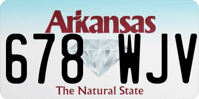 AR license plate 678WJV