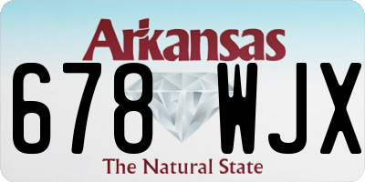 AR license plate 678WJX