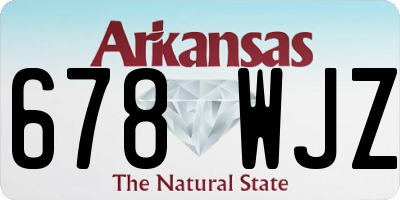 AR license plate 678WJZ
