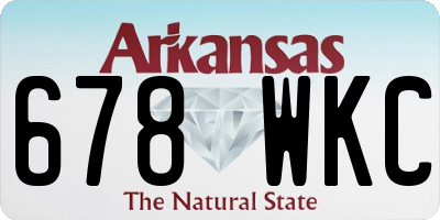 AR license plate 678WKC