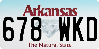 AR license plate 678WKD