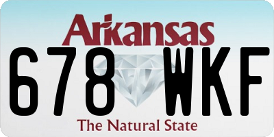 AR license plate 678WKF