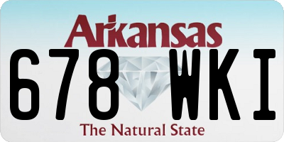 AR license plate 678WKI