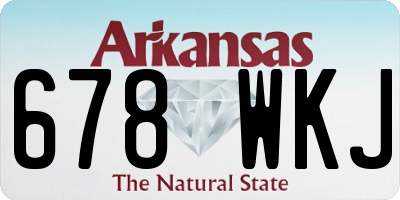 AR license plate 678WKJ