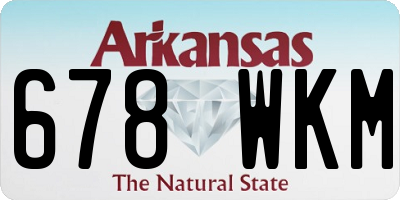 AR license plate 678WKM