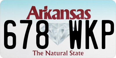 AR license plate 678WKP