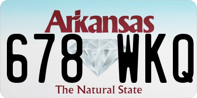 AR license plate 678WKQ