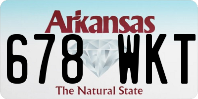 AR license plate 678WKT