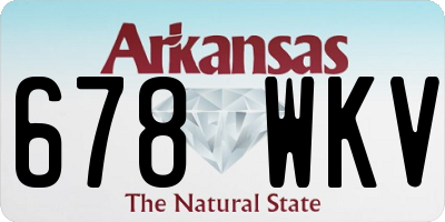 AR license plate 678WKV