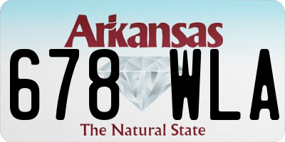 AR license plate 678WLA