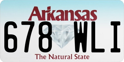 AR license plate 678WLI