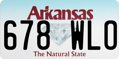 AR license plate 678WLO