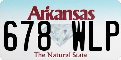 AR license plate 678WLP
