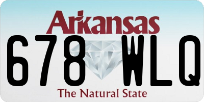 AR license plate 678WLQ